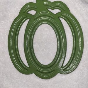 Technique Vintage Cast Iron Enameled Green Bell PepperTrivet